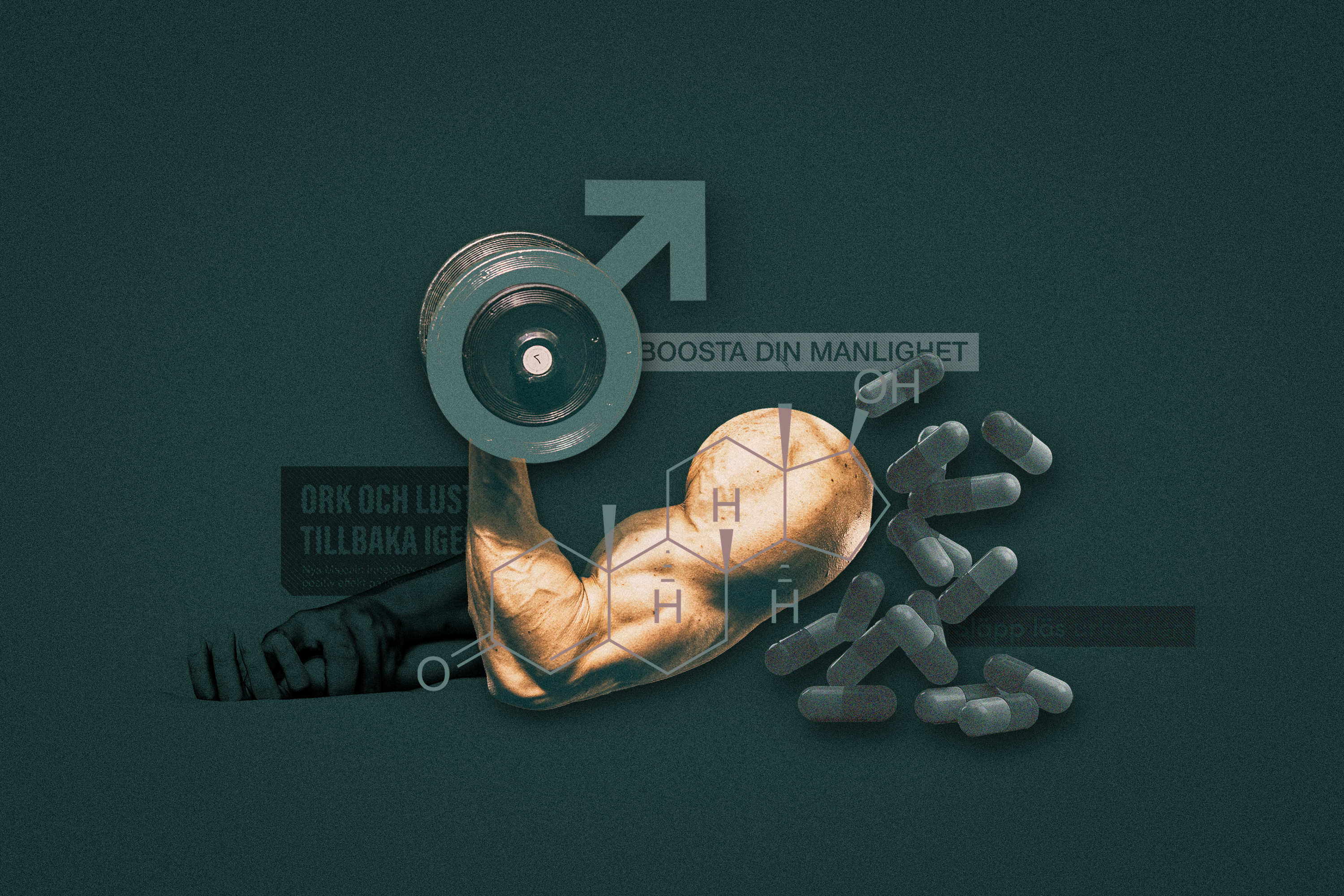 Testosterontillskott marknadsförs som en lösning på orkeslöshet och påstås kunna öka muskelmassan. 