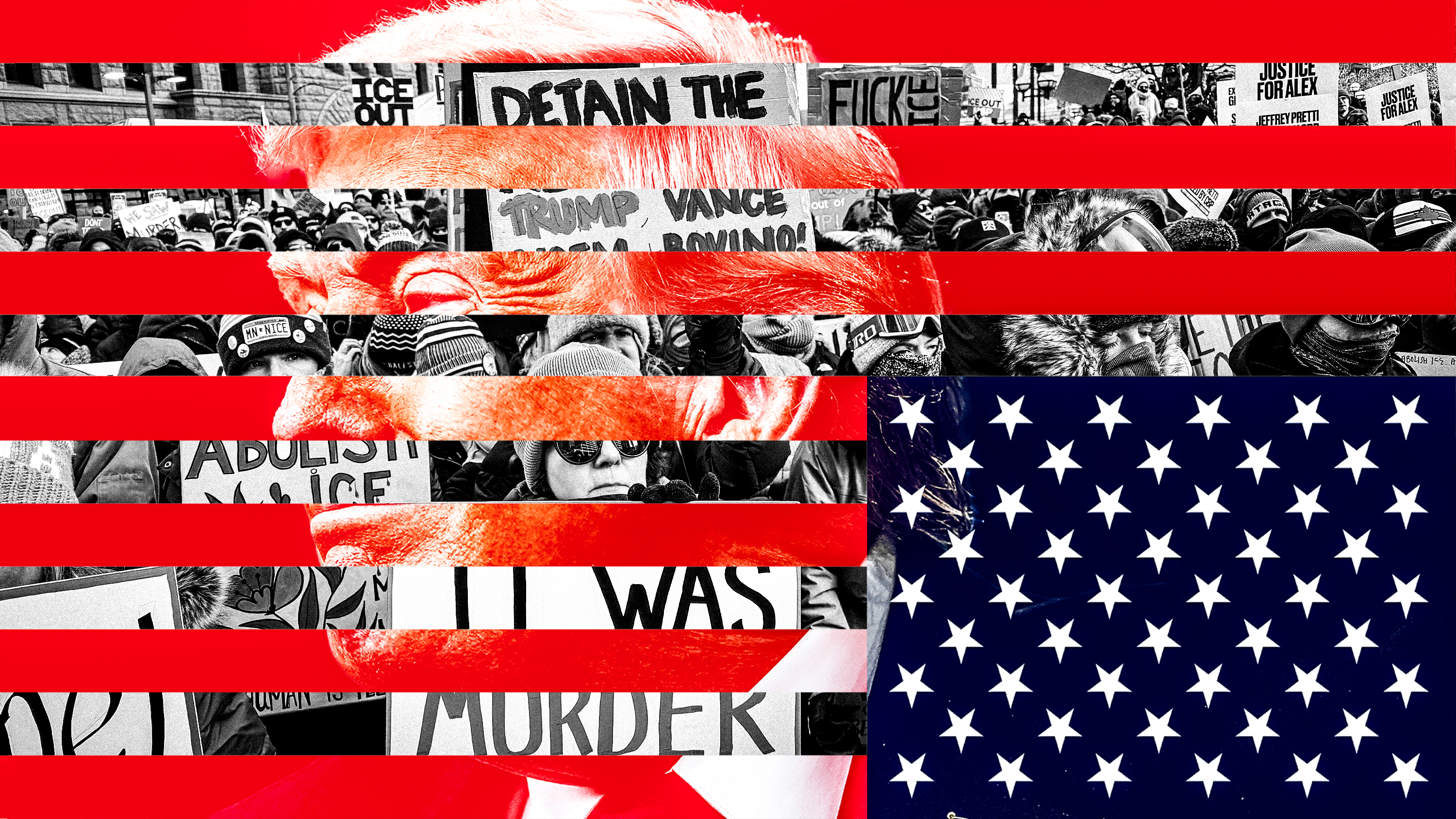 Stora protester har ägt rum mot Donald Trump i Minneapolis efter de två dödsskjutningar utförda av Ice-agenter.