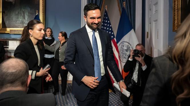 New Yorks borgmästare Zohran Mamdani på en presskonferens förra veckan. 