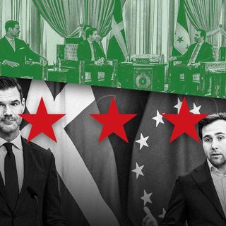 Migrationsminister Johan Forssell och biståndsminister Benjamin Dousa mötte Syriens utrikesminister Asaad al-Shaibani i november 2025. al-Shaibani har ett förflutet i syriska al-Qaida och HTS.