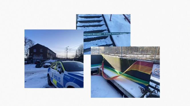 Brottsrubriceringen är skadegörelse, men ärendet är markerat som ett hatbrott, säger Jan Bäckström, förundersökningsledare i polisregion Väst.