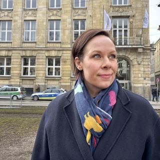 Utrikesminister Maria Malmer Stenergard (M) på plats under säkerhetskonferensen i München.