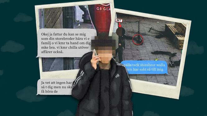Gängmannens sms: ”Du kan se mig som din storebror.”