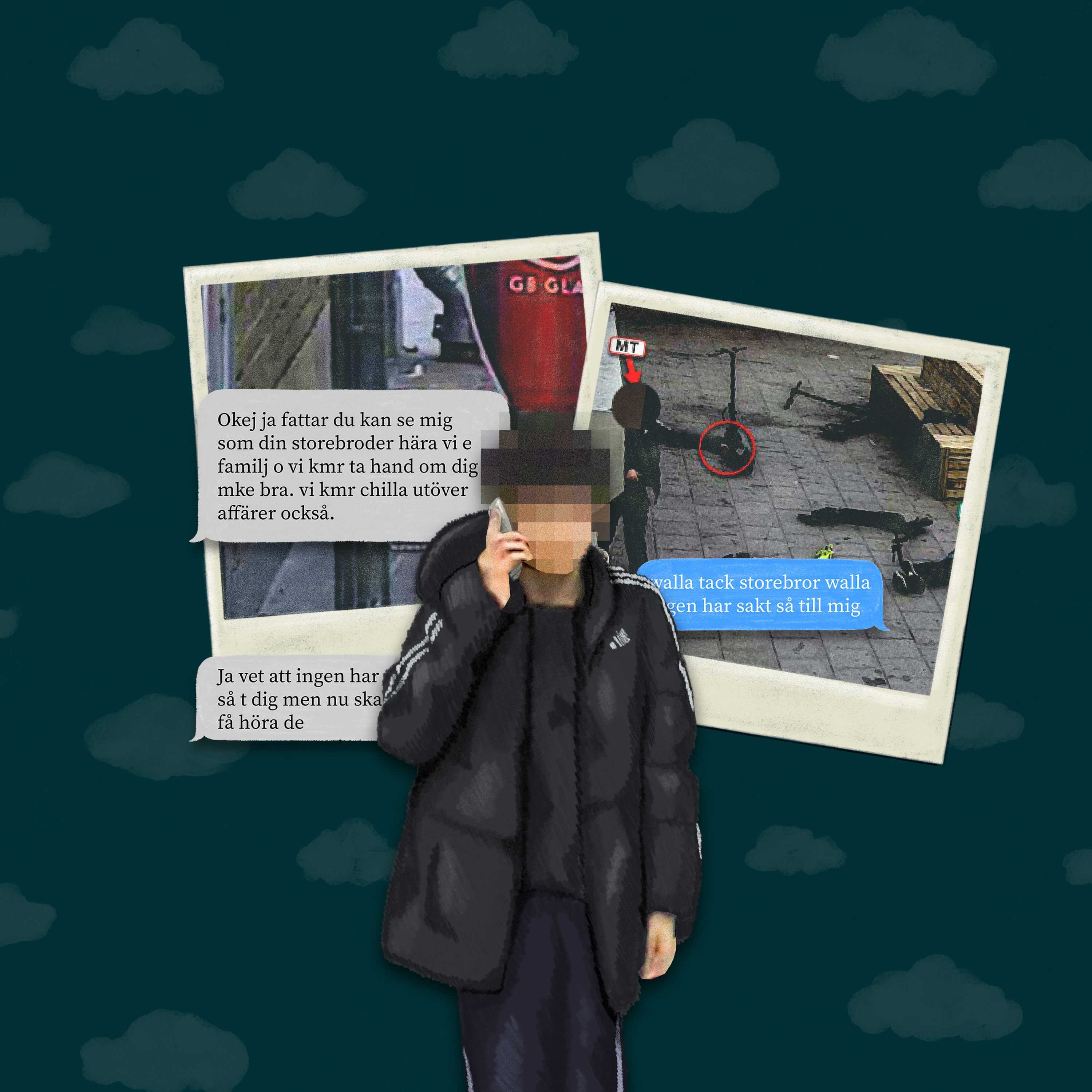 Gängmannens sms: ”Du kan se mig som din storebror.”