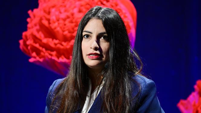 Vänsterpartiets partiledare Nooshi Dadgostar.