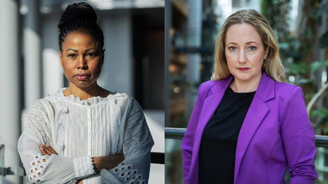 Alice Bah Kuhnke (MP) och Hanna Gedin (V).