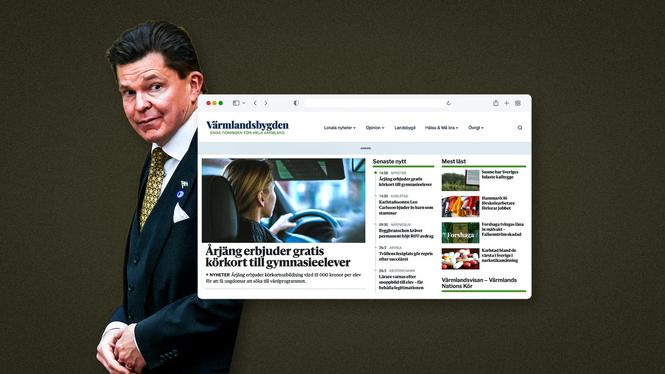 Talman Andreas Norléns (M) familjeföretag drev tidigare lokaltidningen Värmlandsbygden. Nu har sajten tagits över av ett bolag med högerextrema kopplingar.
