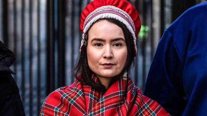 Sara-Elvira Kuhmunen, förbundsordförande för det samiska ungdomsförbundet Sáminuorra.