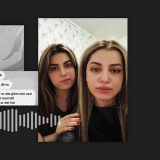 Chattmeddelanden från Darya och Donya, innan de inte gick att nå längre. Systrarna har varit fast i Iran sedan oktober.