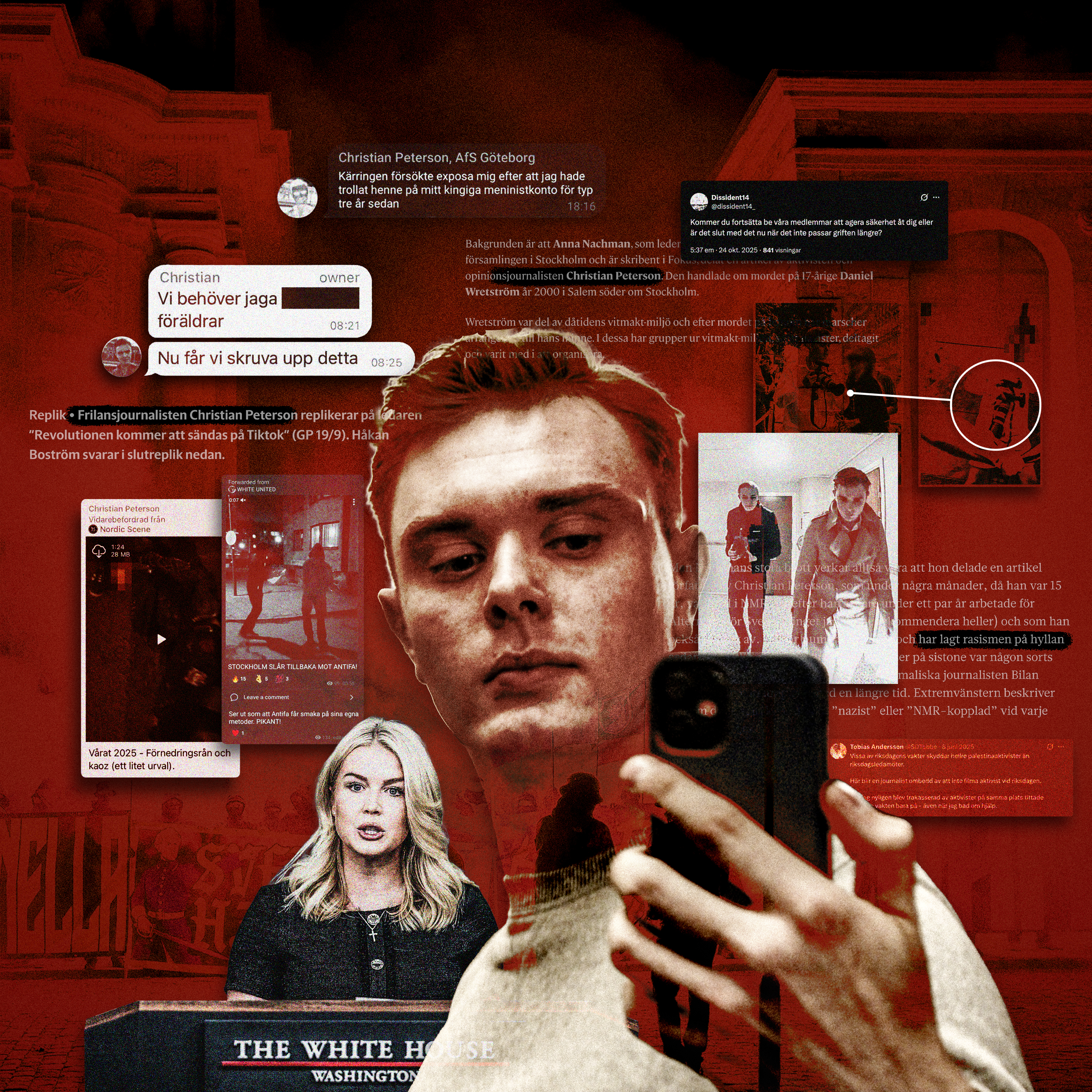 Sanningen om Christian Peterson: Trakasserier av motståndare och dolda samarbeten med Aktivklubb och terrorklassade nazister.