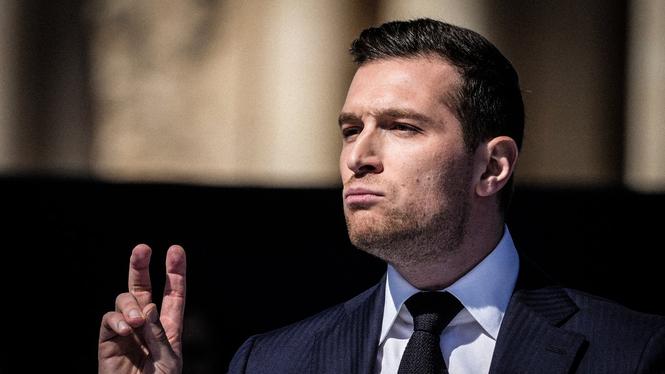 Nationell samlings partiledare Jordan Bardella.