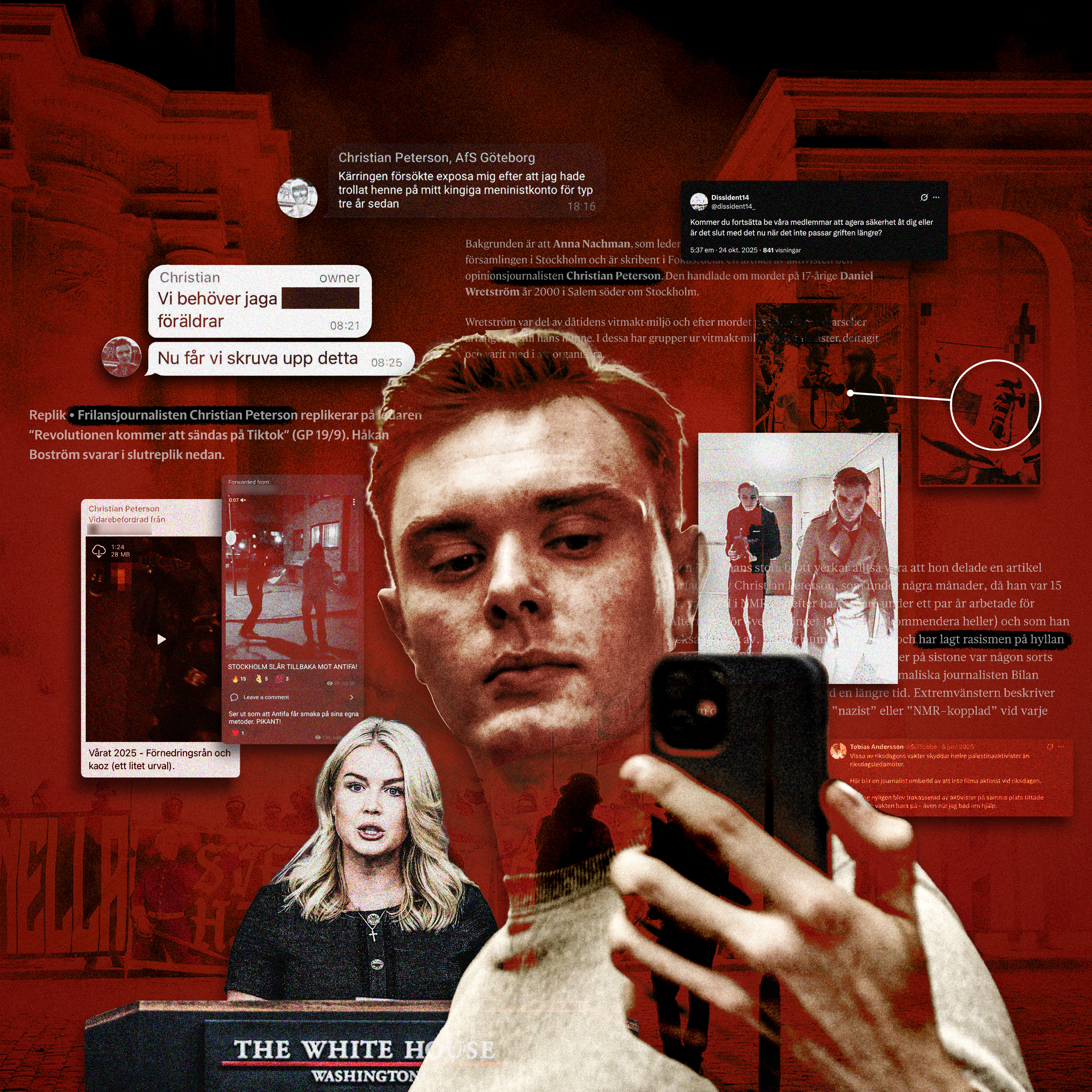 Sanningen om Christian Peterson: Trakasserier av motståndare och dolda samarbeten med Aktivklubb och terrorklassade nazister.
