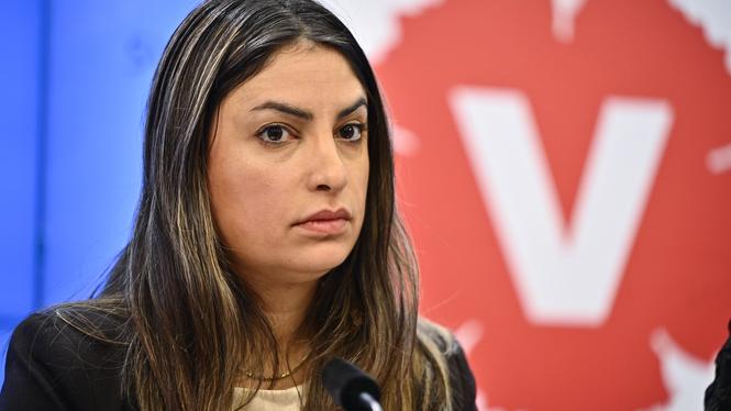 Vänsterpartiets ledare Nooshi Dadgostar.