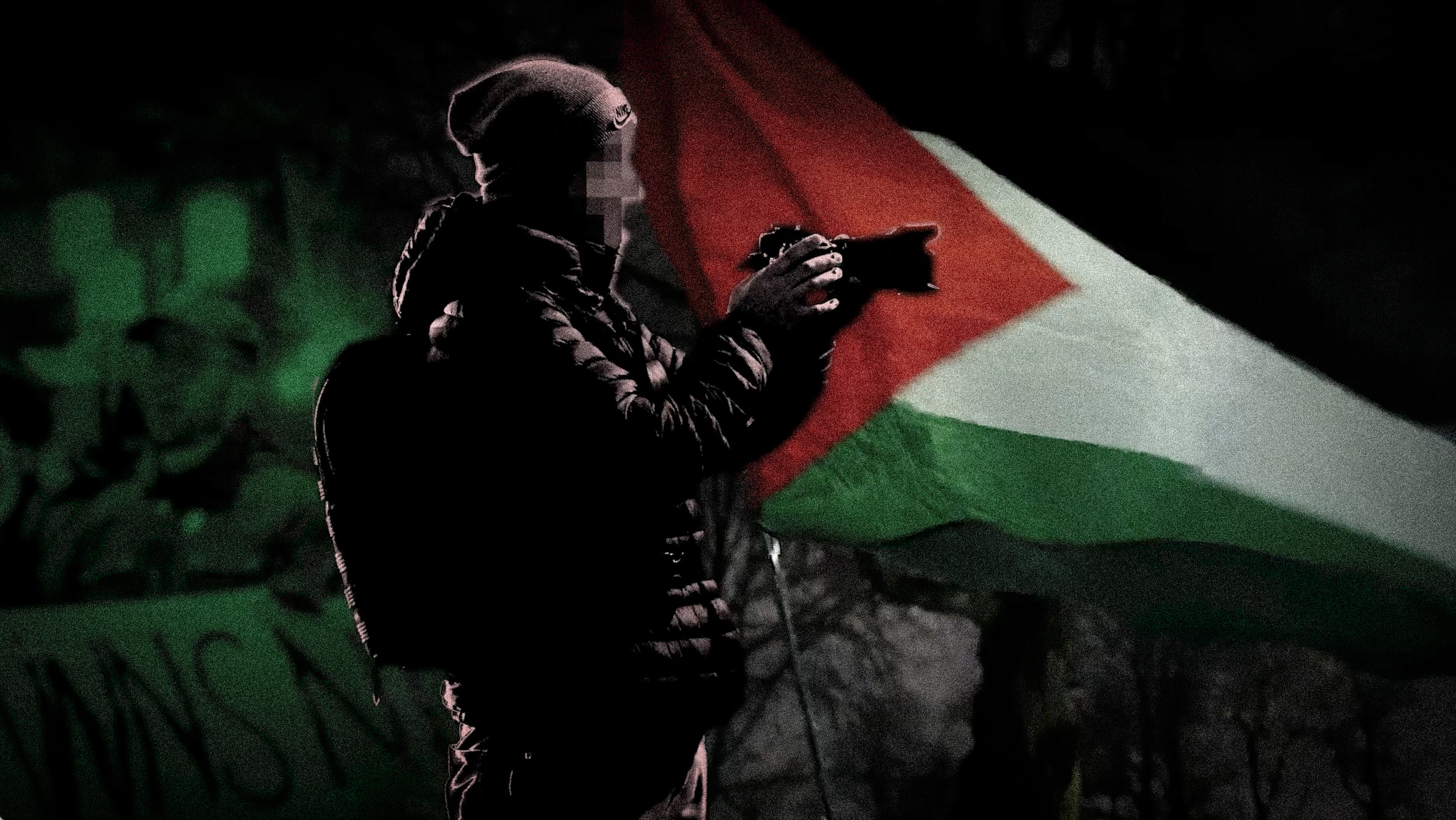 Han har på kort tid intagit en central roll i Palestinarörelsen. Han filmar allt och alla. Men är han den han utger sig för att vara? Vad är egentligen agendan?