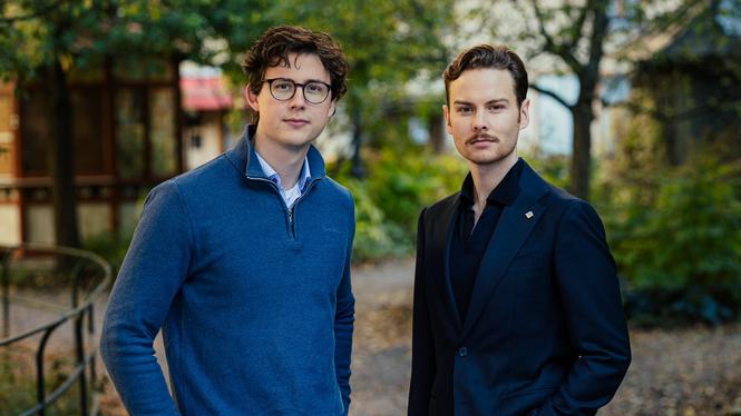 Erik Ovesson och Rasmus Elfström, Centerstudenter.