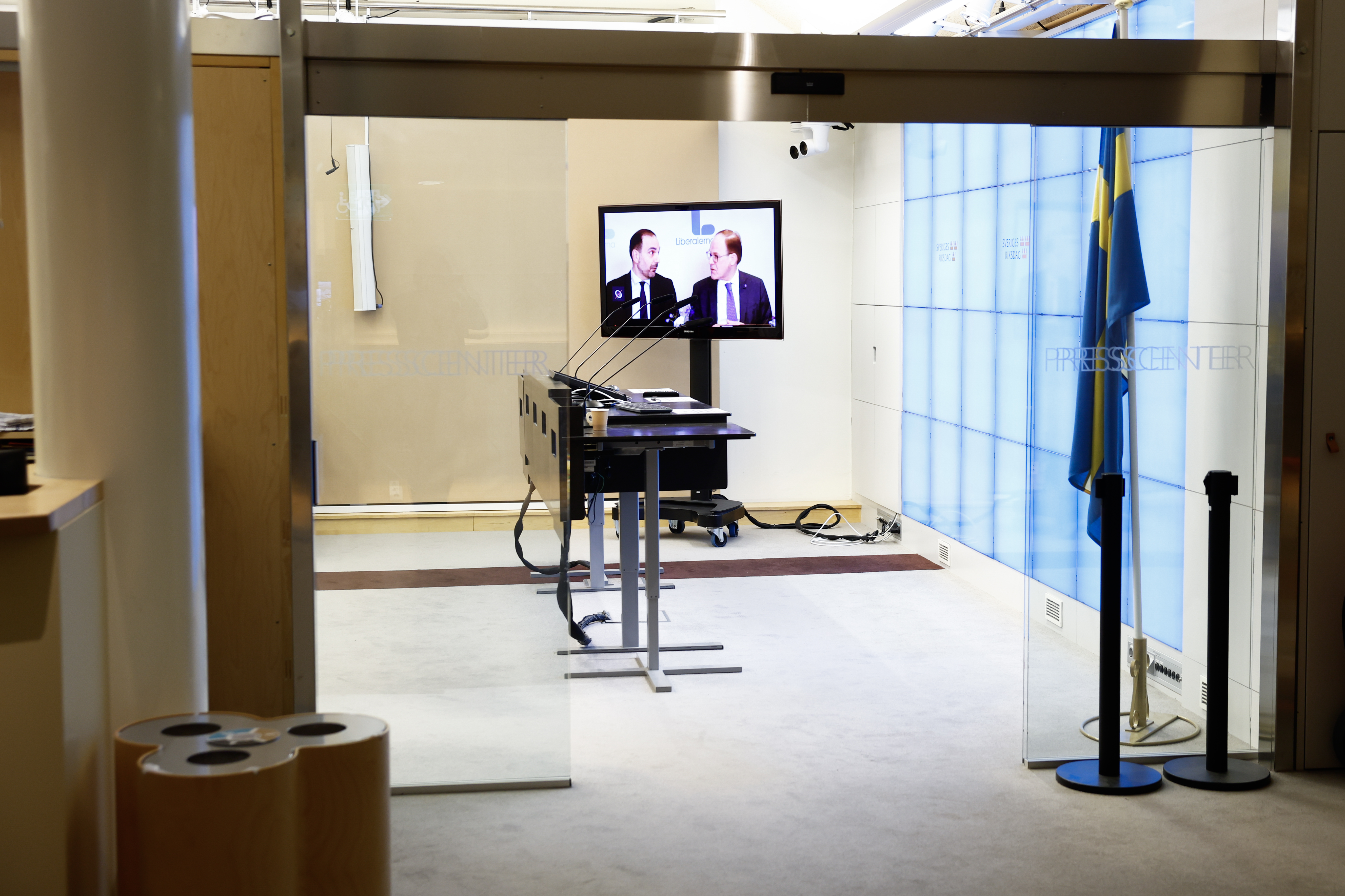 Teknikstrul var temat för Liberalernas digitala landsmöte.