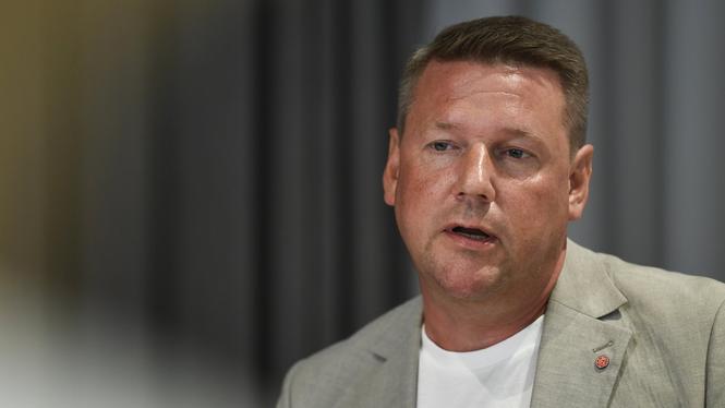 Socialdemokraternas partisekreterare Tobias Baudin.