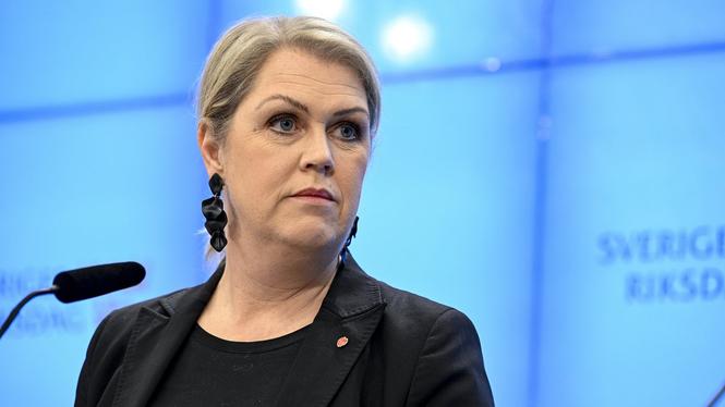 Vill se en nationell digital nätläkartjänst, utan "vinstjakt och vilseledande reklam”. Lena Hallengren (S), gruppledare i riksdagen. Arkivbild.