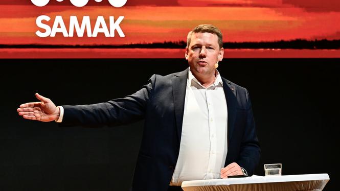 Socialdemokraternas partisekreterare Tobias Baudin.