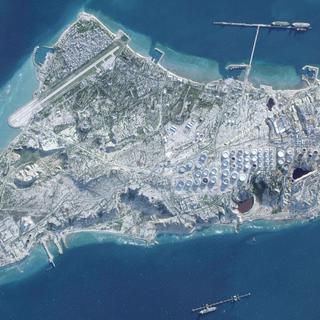 Den iranska ön Kharg, fotograferad från en satellit den 26 februari i år. 