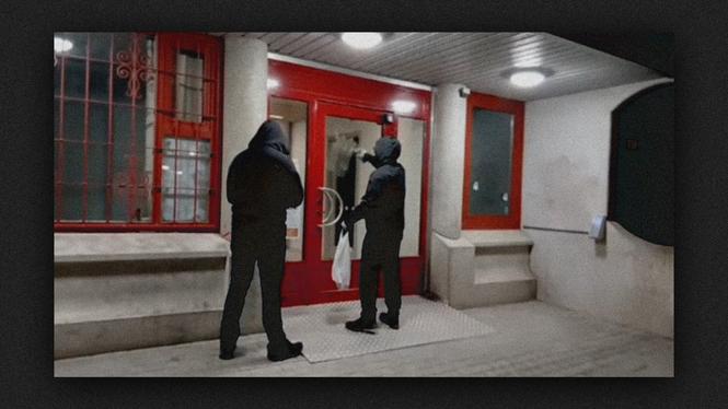 Nazistiska NMR filmade själva skadegörelsen på pensionärshemmet, för att använda som propaganda i sociala medier.