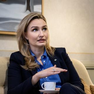 Kristdemokraternas partiledare, energi- och näringsminister Ebba Busch (KD).