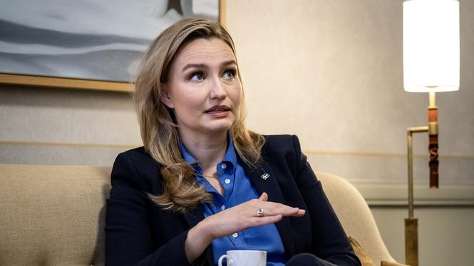 Kristdemokraternas partiledare, energi- och näringsminister Ebba Busch (KD).