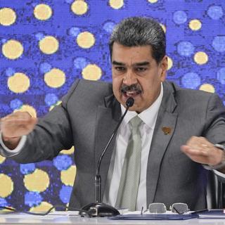 Venezuelas dåvarande President Nicolás Maduro greps tidigare i år. Arkivbild.