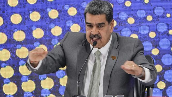 Venezuelas dåvarande President Nicolás Maduro greps tidigare i år. Arkivbild.