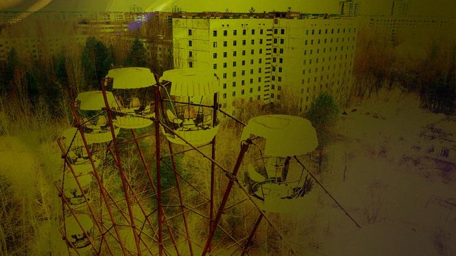 Pariserhjulet i Pripjat, där räddningshelikoptrarna landade.