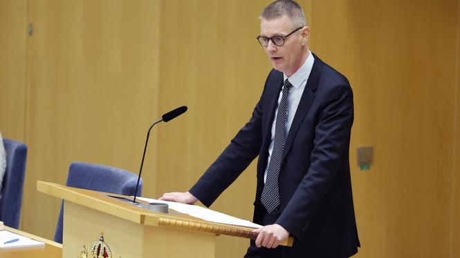 Mattias Karlsson, Moderaternas gruppledare i riksdagen.