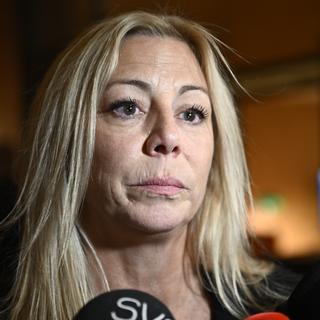 Linda Lindberg (SD), gruppledare, efter mötet med talmannen. 