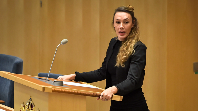Maj Karlsson (V) är besviken över att förslaget att frysa tillståndsplikten för skyddade boenden nobbades i socialutskottet. ”Vi ser en jätteoroande utveckling där de som burit det här arbetet tvingas bort”. 