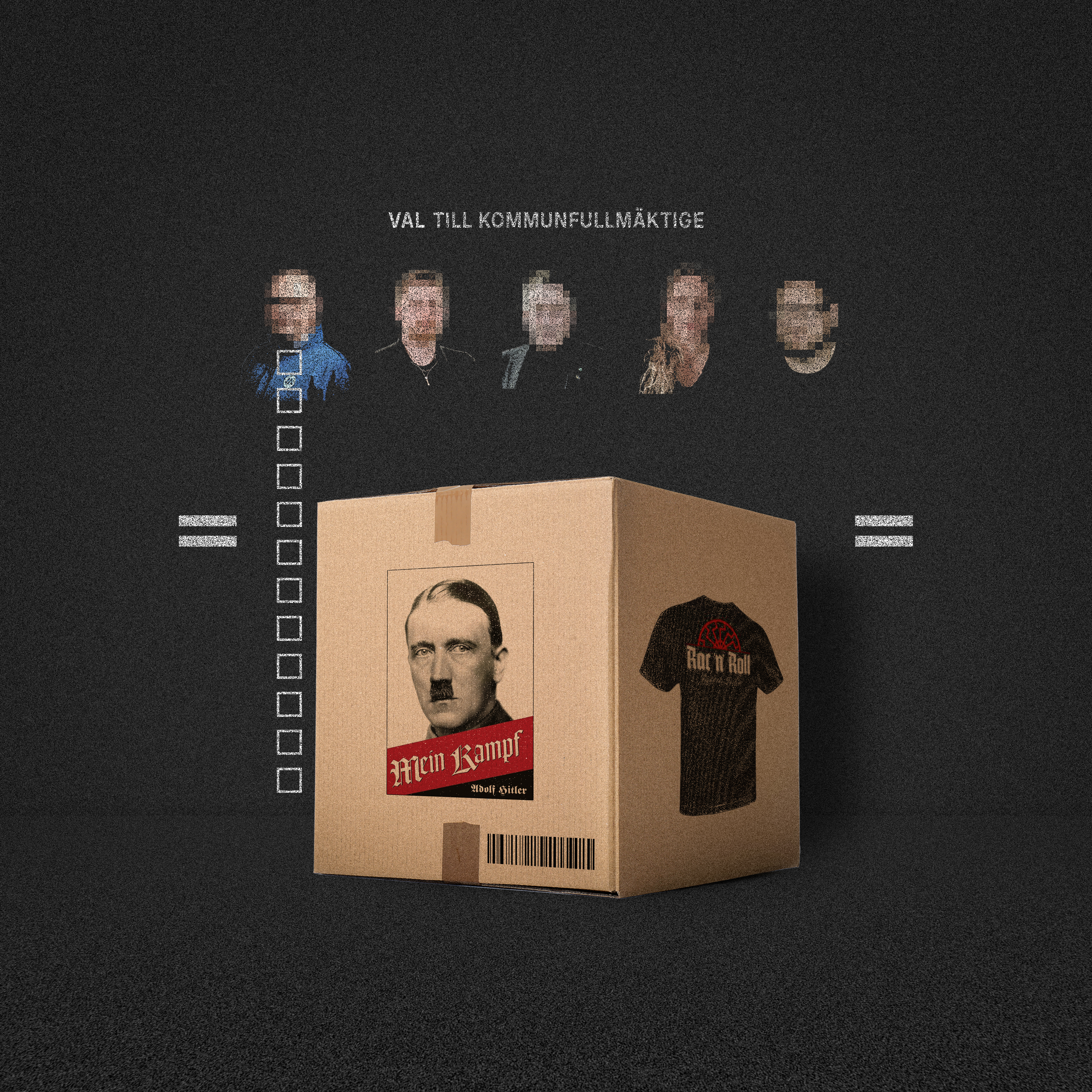 Hitlers ”Mein kampf”. Rasbiologiska manifest. Rashetsar-rock. Och kläder med nazisymboler.