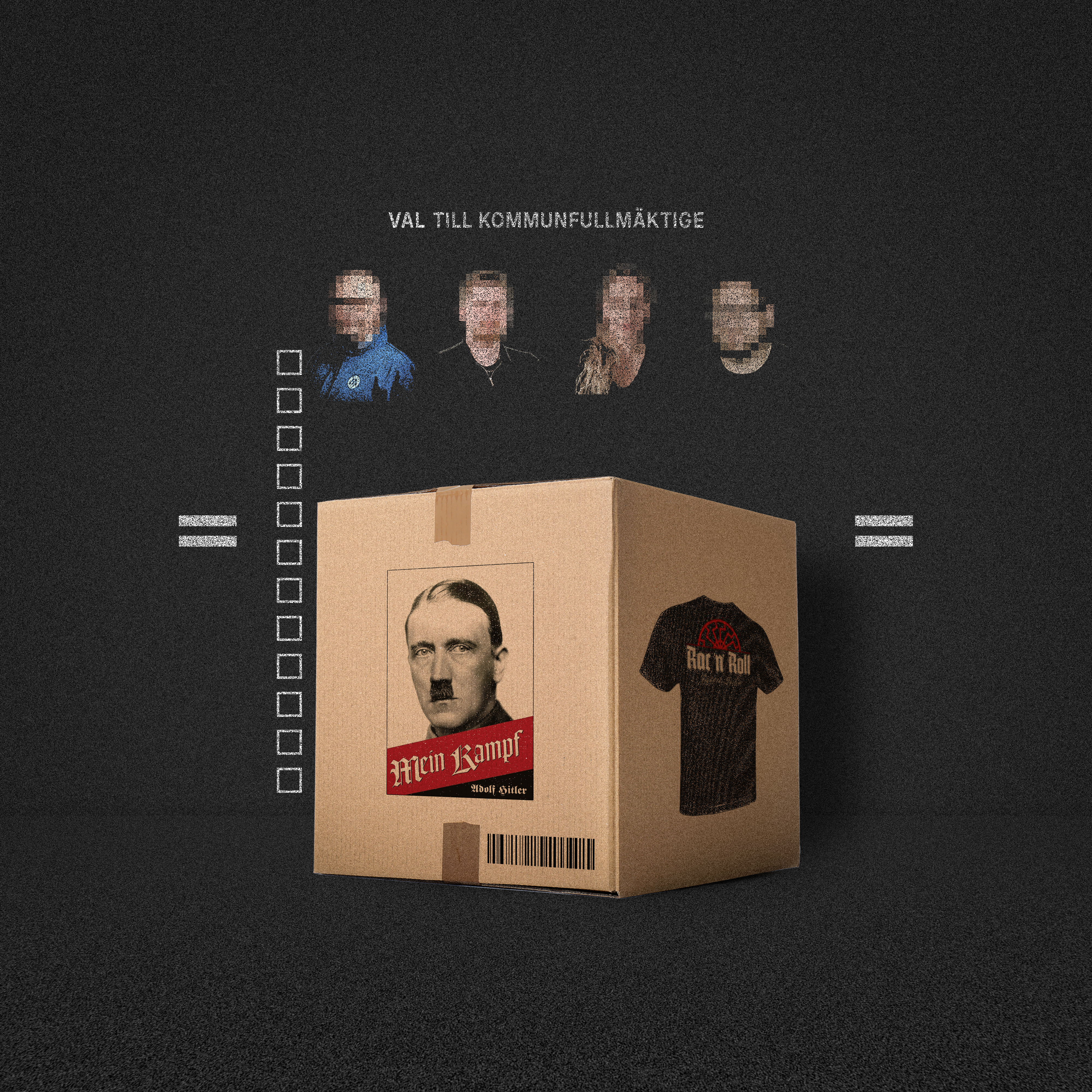 Hitlers ”Mein kampf”. Rasbiologiska manifest. Rashetsar-rock. Och kläder med nazisymboler.