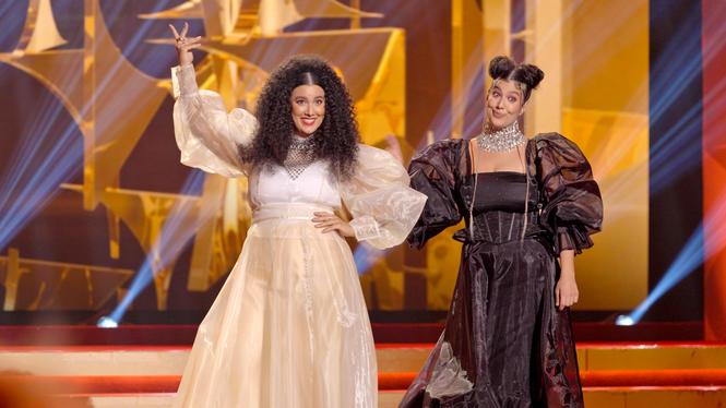 Tvillingsystrarna Jamila och Amina Ouahid på Guldbaggegalan 2026.