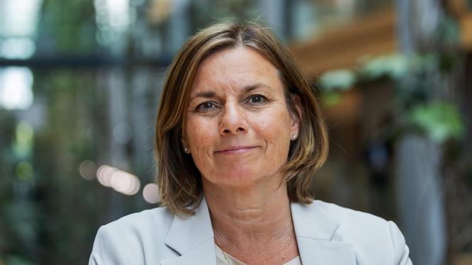 Miljöpartiets Isabella Lövin i Europaparlamentet i Strasbourg. Arkivbild.