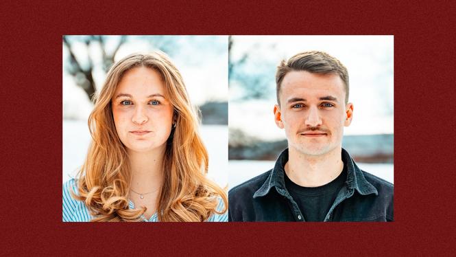 Hanna Lindqvist och Anton Bylin, språkrör Grön ungdom. 