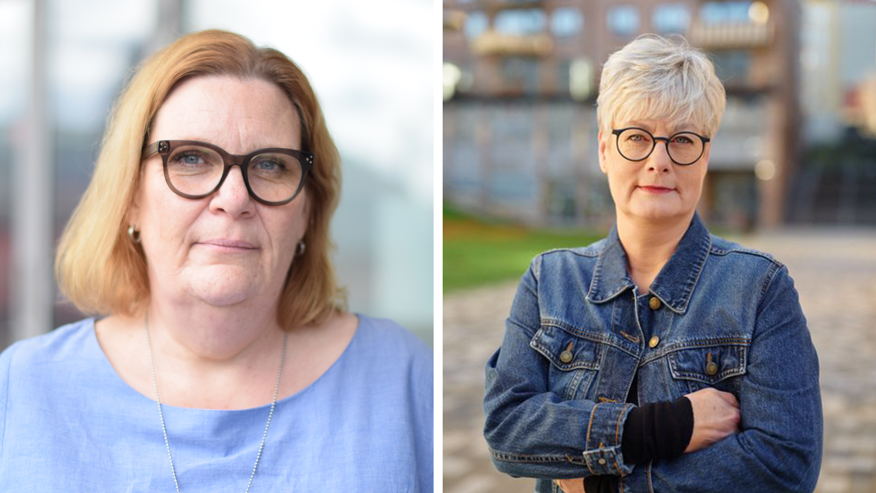Marie Linder, Förbundsordförande Hyresgästföreningen , och Susanne Sjöblom, Ordförande, Hyresgästföreningen region Stockholm