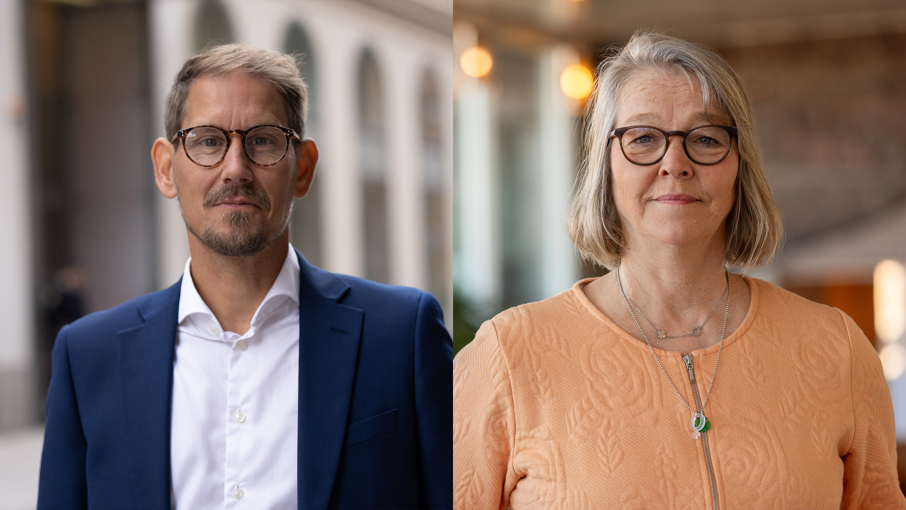 Centerpartiets Niels Paarup-Petersen och Helena Vilhelmsson.