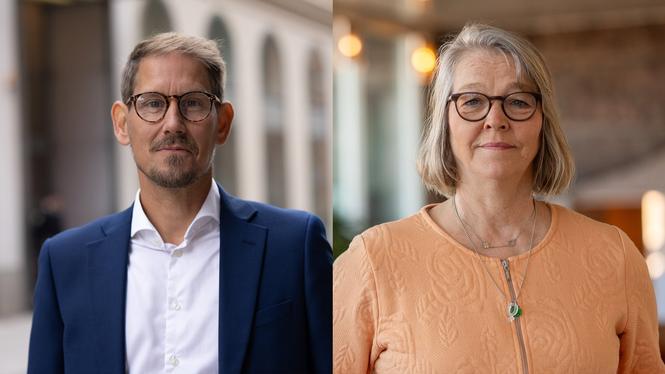 Centerpartiets Niels Paarup-Petersen och Helena Vilhelmsson.