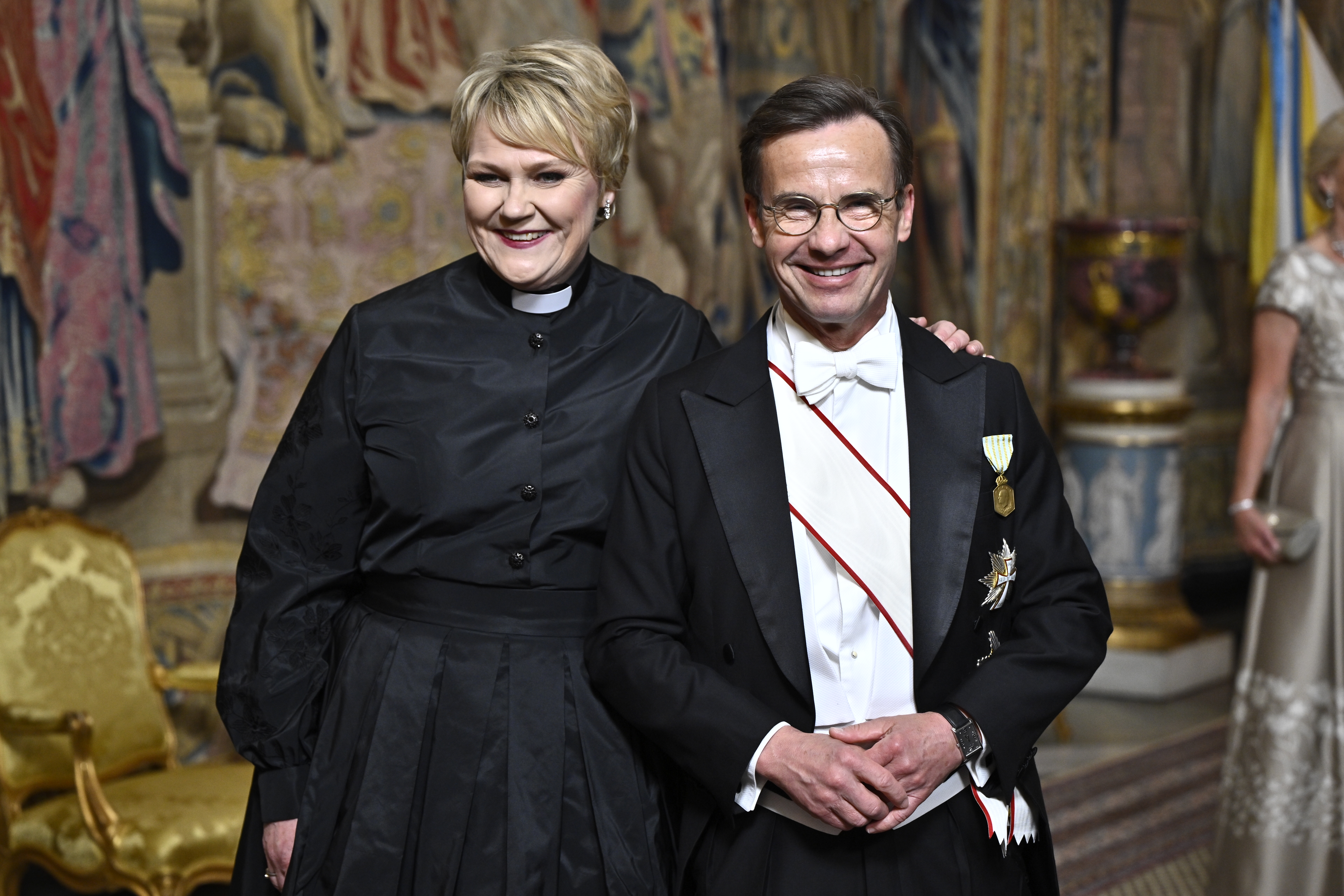 Birgitta Ed tillsammans med sin make, statsminister Ulf Kristersson. 