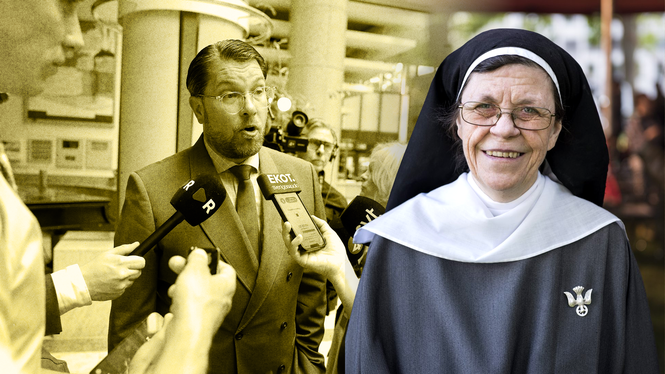 Syster Karin på i Alsike Kloster har burit slöja  i över 40 år.