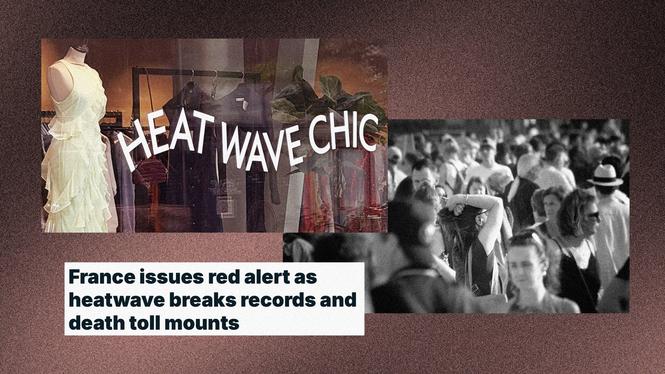 Mitt under brinnande värmebölja uppmuntrar butiken sina kunder att klä sig ”heatwave chic”.