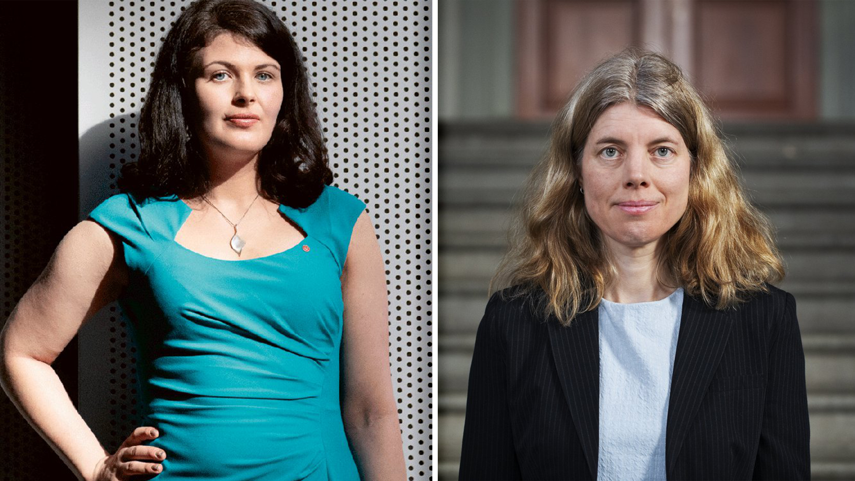 Deniz Butros (V), bostadsborgarråd i Stockholms stad och Anna Sehlin (V), oppositionsregionråd i Region Stockholm